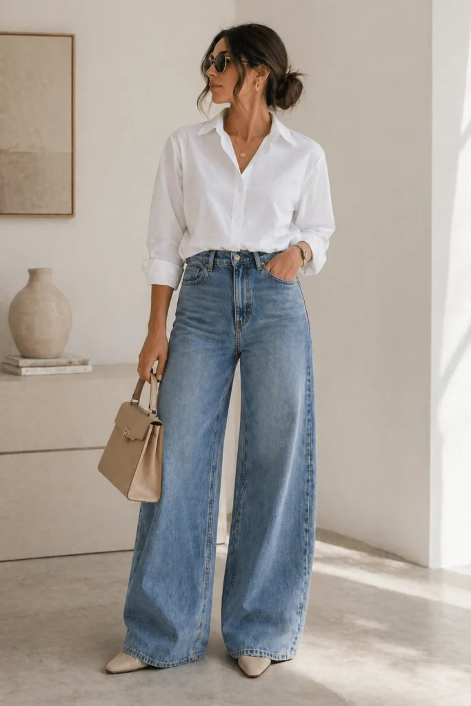 Wide Leg Jeans Outfits