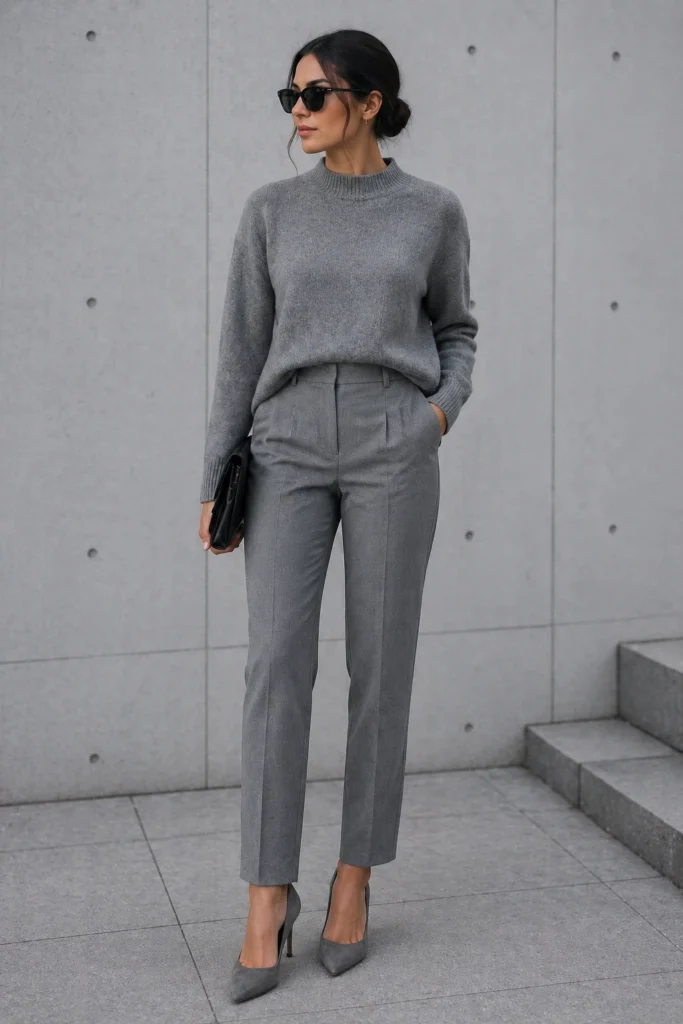 Outfits with Grey Pants