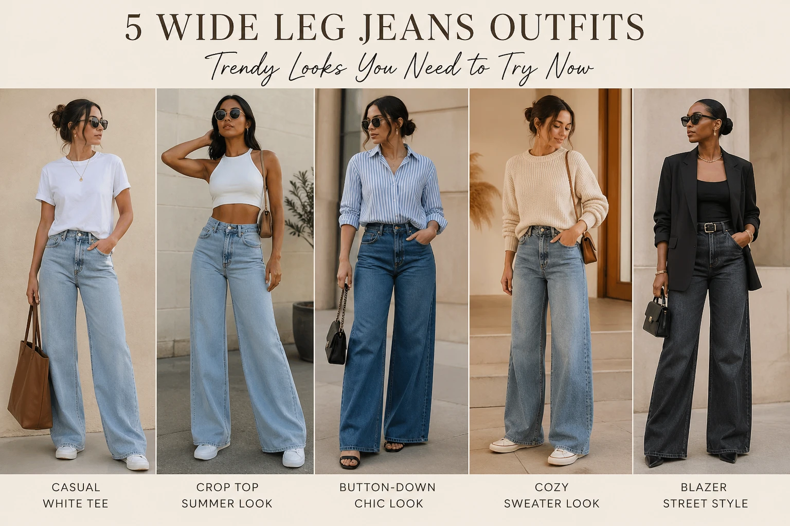 Wide Leg Jeans Outfits