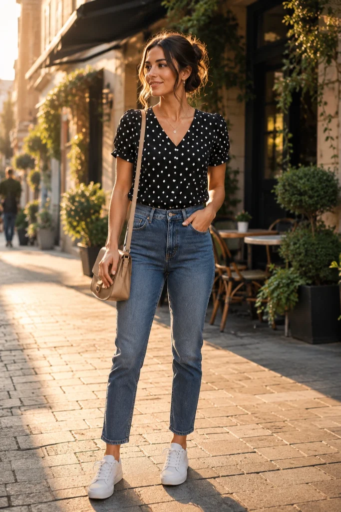 Polka Dot Top Outfit