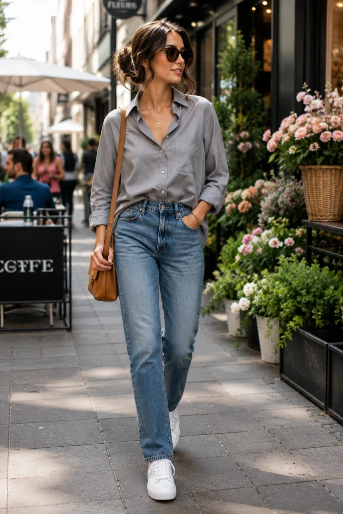 Grey Button Up Shirt Outfit