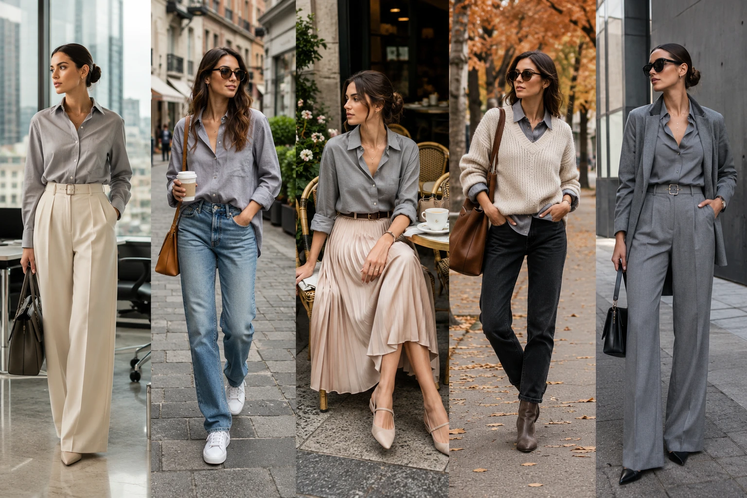 Grey Button Up Shirt Outfit
