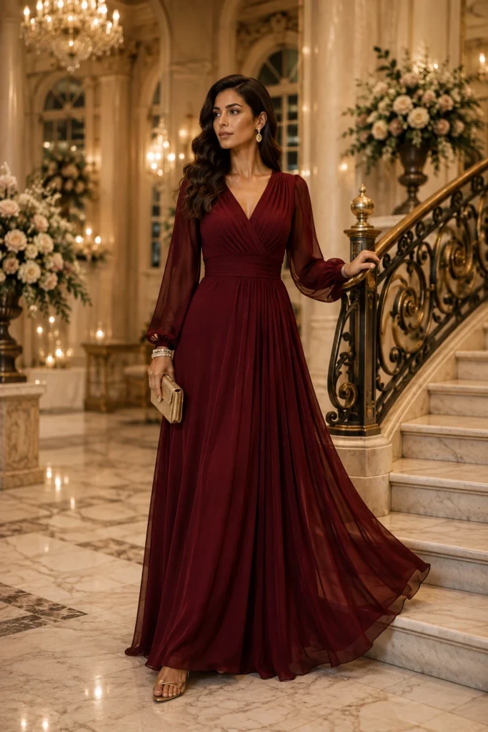 Maroon Dress